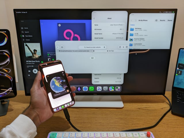 Hacket iPhone kører iPadOS – multitasking og Mac-lignende oplevelse på ekstern skærm