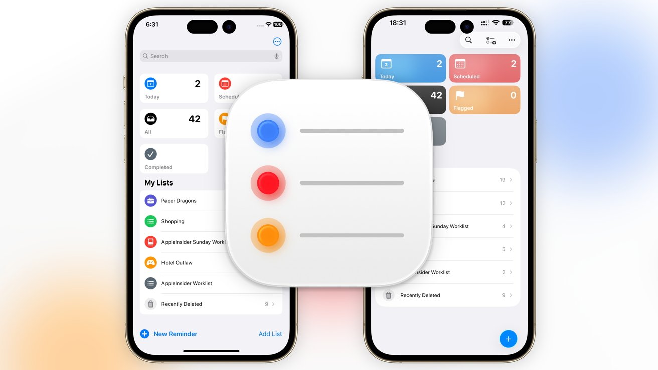 Flydende glas, AI-intelligens og nye lister: Reminders opgraderes!