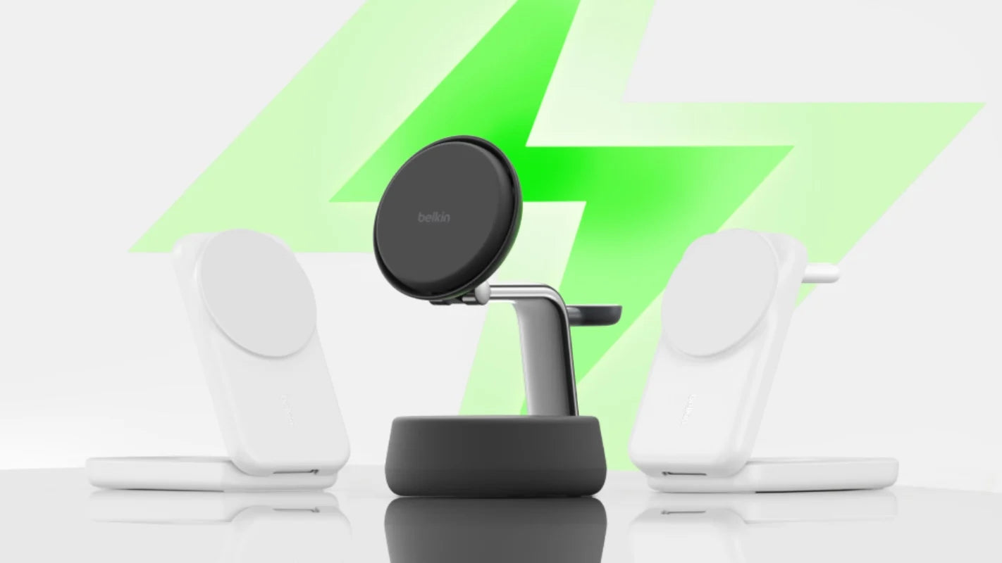 Belkin lancerer nye iPhone-standere med lynhurtig 25W Qi2-opladning