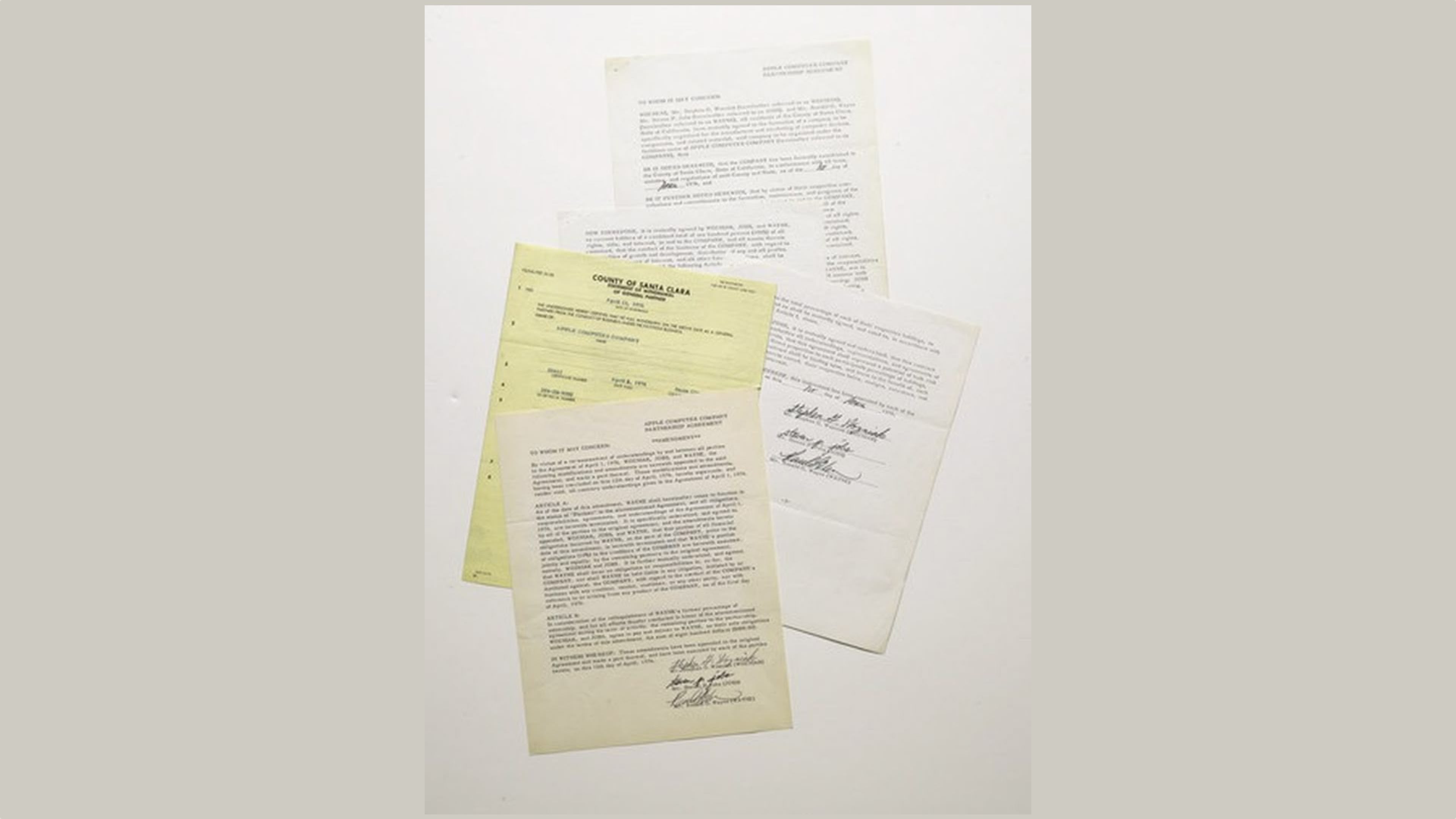 Apples oprindelige stiftelsespapirer kommer på auktion – forventes at indbringe op til 4 millioner dollars