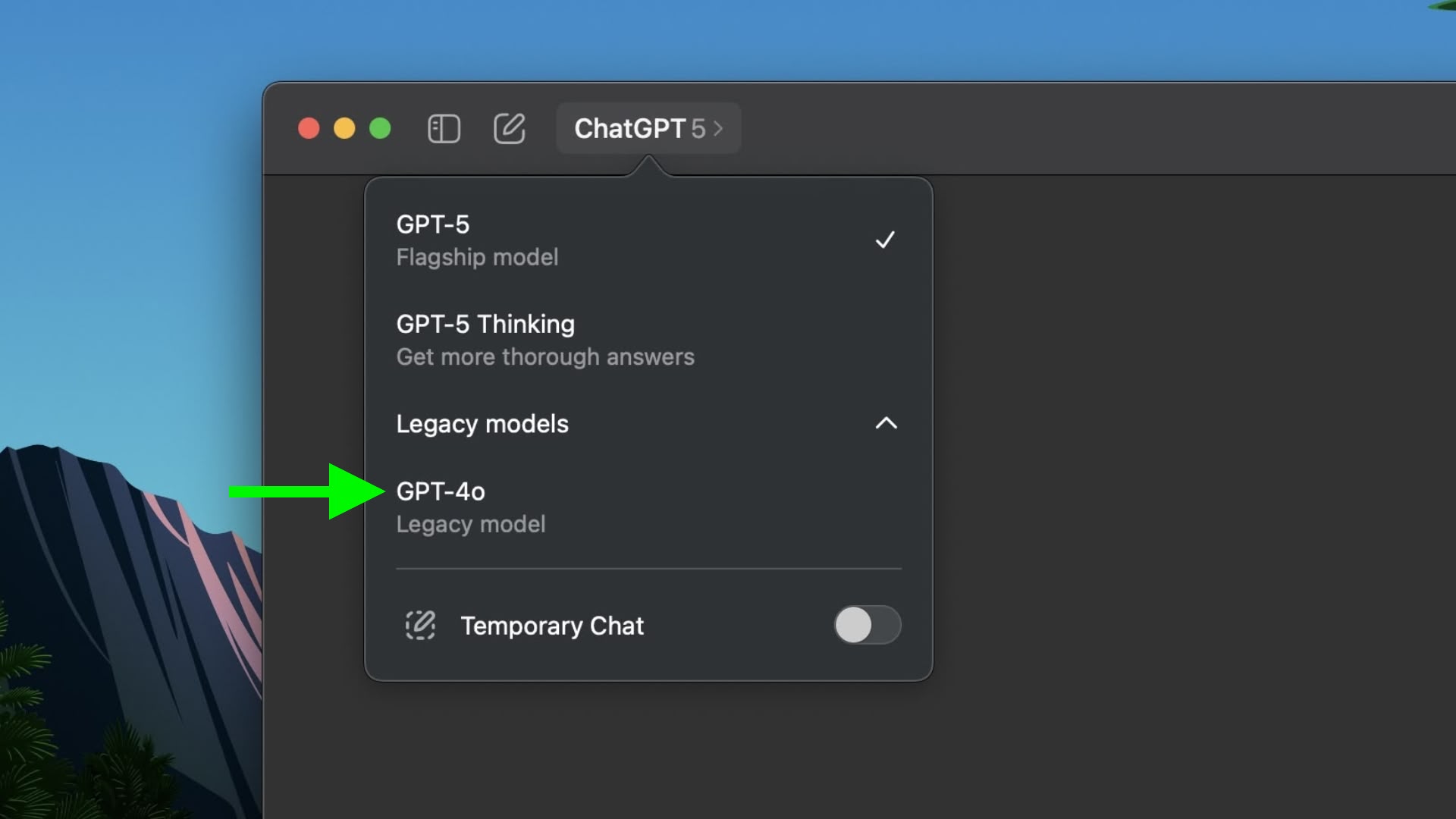 Sådan får du GPT-4o tilbage i ChatGPT til Mac – hvis GPT-5’s personlighed giver dig myrekryb