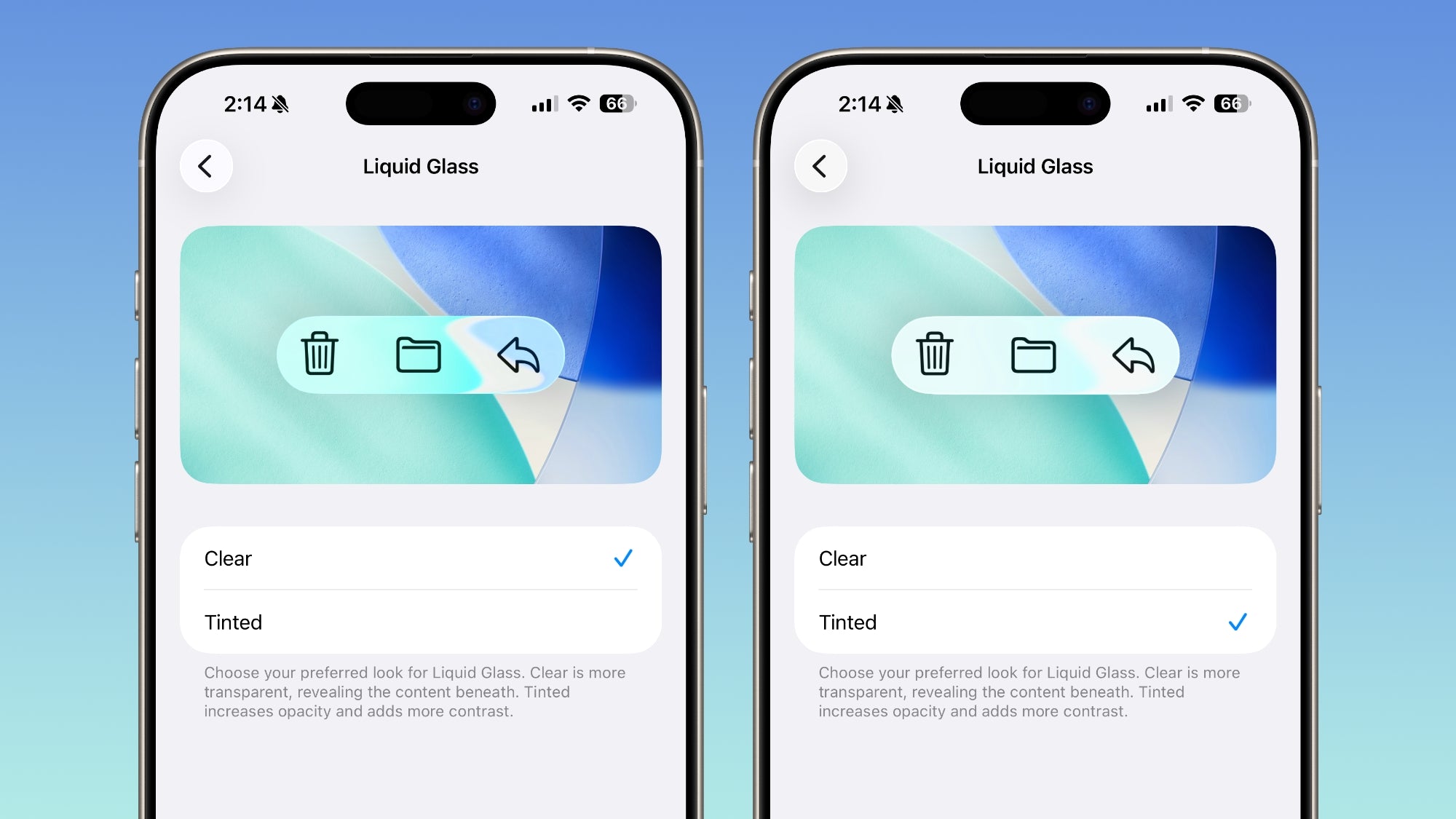 iOS 26.1 Beta 4: Nu kan du selv styre Liquid Glass’ gennemsigtighed