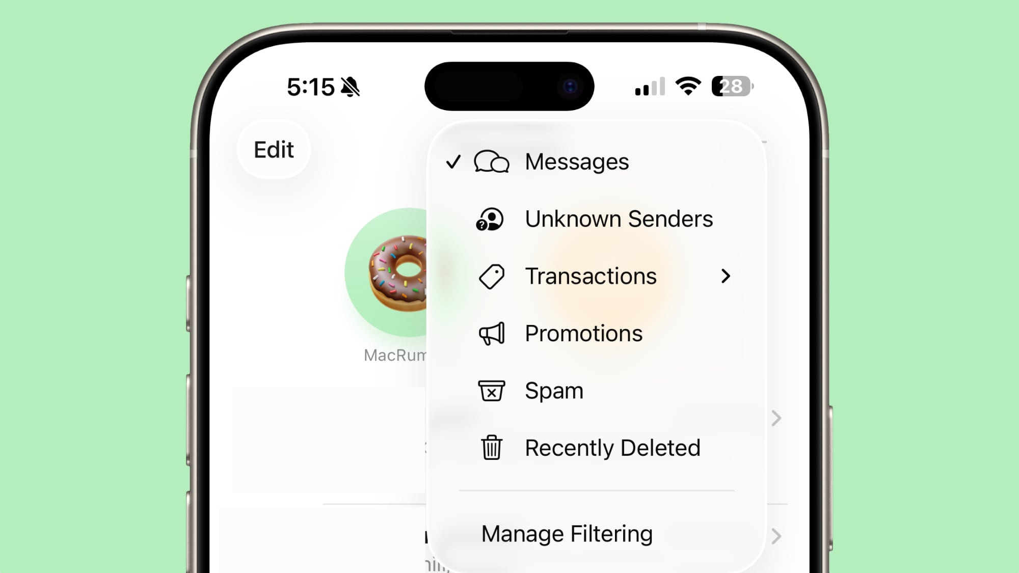 iOS 26 rydder op: Sådan filtrerer du beskeder fra ukendte afsendere