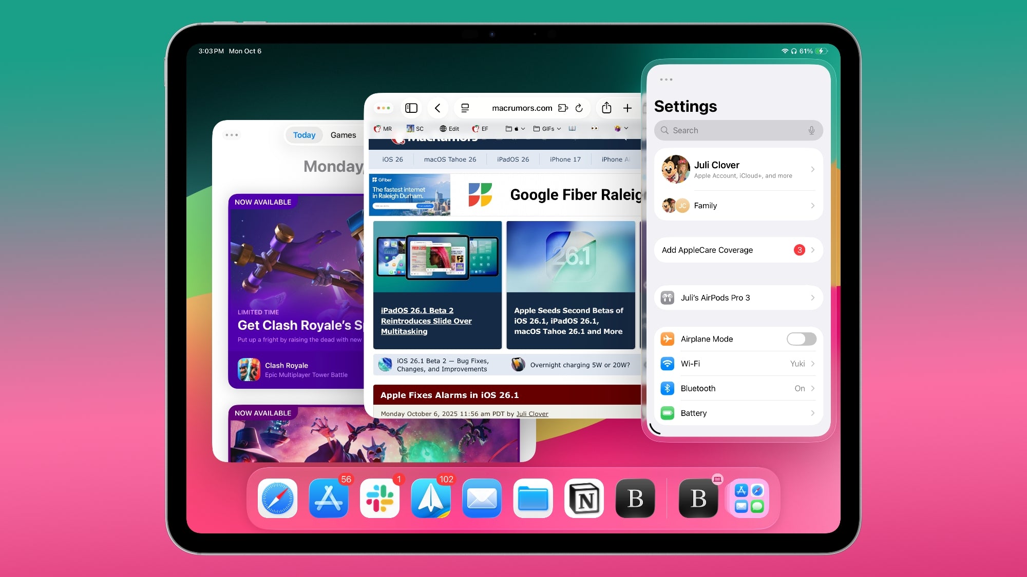 iPadOS 26.2 Beta 3 tager multitasking til næste niveau – nu med ægte drag & drop