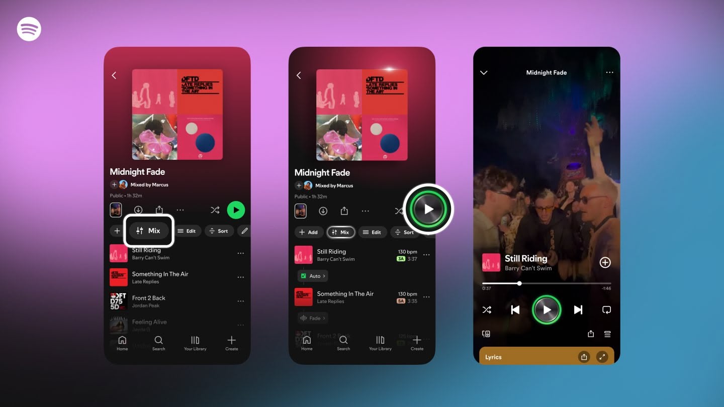 Spotify lancerer mixtool – lige før Apple Music Automix rammer iOS 26